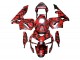 2003-2004 Honda CBR600RR Motorcycle Fairings - Black Red Grey Camouflage