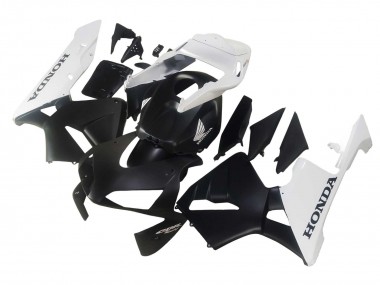 Custom 2003-2004 Honda CBR600RR Motorcycle Fairings - White Matte Black
