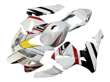Custom 2003-2004 Honda CBR600RR Motorcycle Fairings - White Red Yellow Black