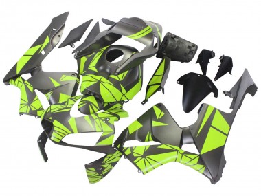 Custom 2003-2004 Honda CBR600RR Motorcycle Fairings - Yellow Matte Black
