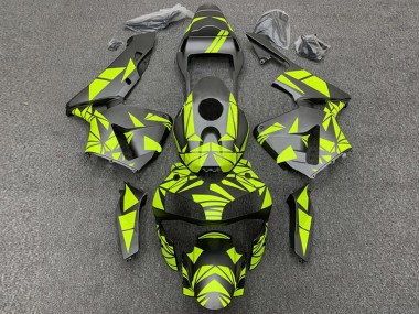 Custom 2003-2004 Honda CBR600RR Motorcycle Fairings - Yellow Matte Black