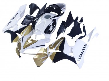 Custom 2005-2006 Honda CBR600RR Motorcycle Fairings - Gold White Black