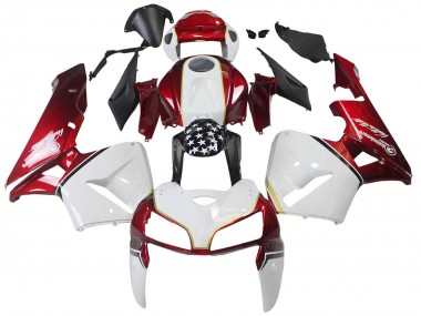 Custom 2005-2006 Honda CBR600RR Motorcycle Fairing Kits - Red White Black