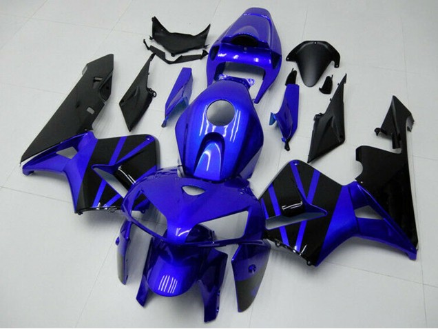 2005-2006 Honda CBR600RR Motorcycle Fairing - Blue Black
