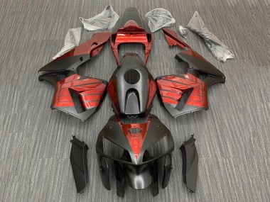 Custom 2005-2006 Honda CBR600RR Motorcycle Fairings - Black Red