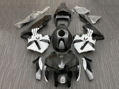 Custom 2005-2006 Honda CBR600RR Motorcycle Fairing Kits - Black White