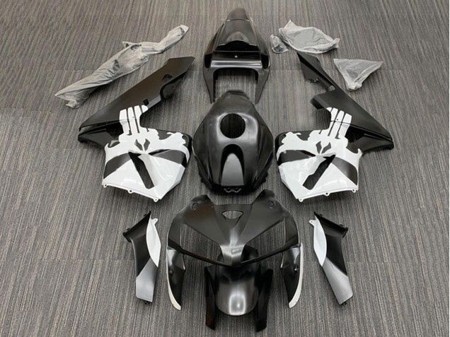 2005-2006 Honda CBR600RR Motorcycle Fairing Kits - Black White