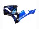 2005-2006 Honda CBR600RR Motorcycle Fairing - Glossy Black Blue Flame