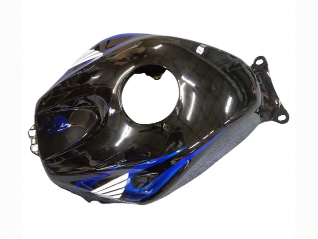 2005-2006 Honda CBR600RR Motorcycle Fairing - Glossy Black Blue Flame