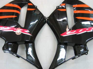 Custom 2005-2006 Honda CBR600RR Motorcycle Fairings - Orange Black Silver
