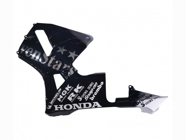 2005-2006 Honda CBR600RR Motorcycle Fairings - Black Silver SevenStars