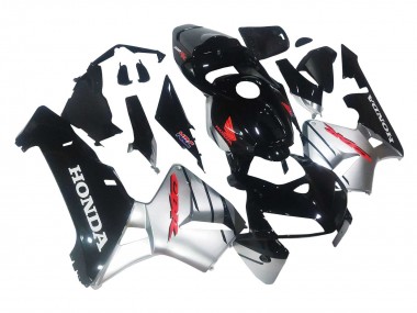 Custom 2005-2006 Honda CBR600RR Motorcycle Fairings - Silver Black