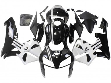 Custom 2005-2006 Honda CBR600RR Motorcycle Fairing - Black White