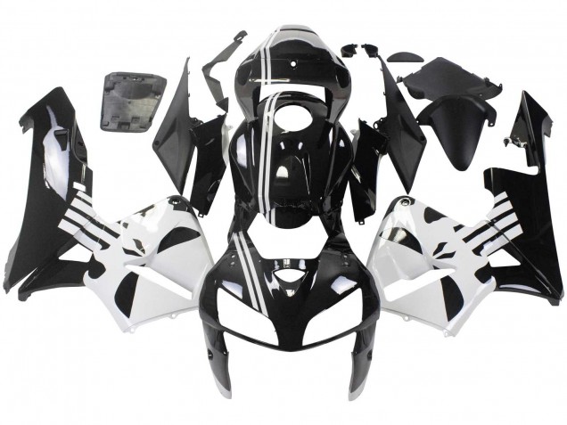 2005-2006 Honda CBR600RR Motorcycle Fairing - Black White