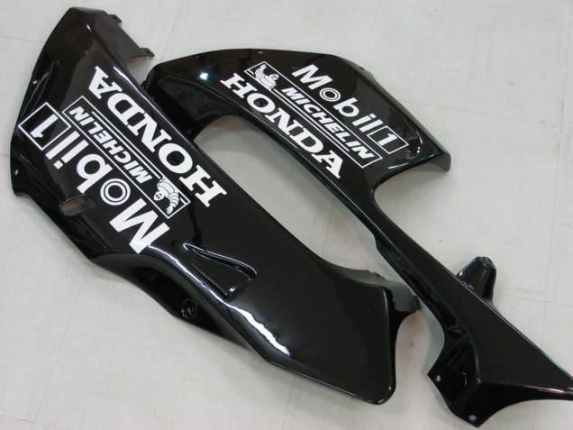 2005-2006 Honda CBR600RR Motorcycle Fairings - Glossy Black White West
