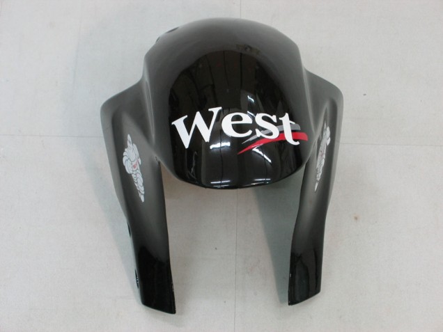 2005-2006 Honda CBR600RR Motorcycle Fairings - Glossy Black White West