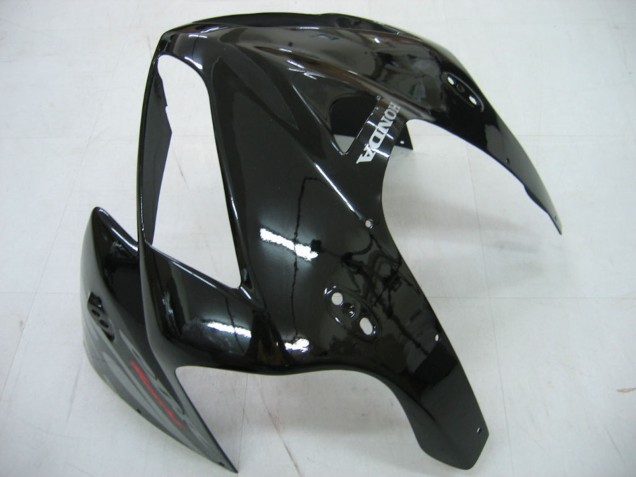 2005-2006 Honda CBR600RR Motorcycle Fairings - Glossy Black Grey Flame