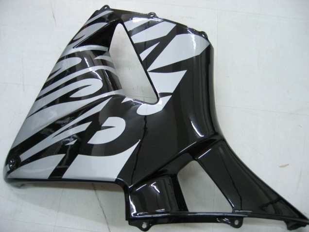 2005-2006 Honda CBR600RR Motorcycle Fairings - Glossy Black Grey Flame