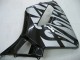 2005-2006 Honda CBR600RR Motorcycle Fairings - Glossy Black Grey Flame