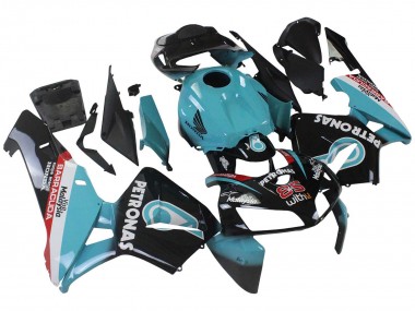 Custom 2005-2006 Honda CBR600RR Motorcycle Fairings - Light Blue Black 35