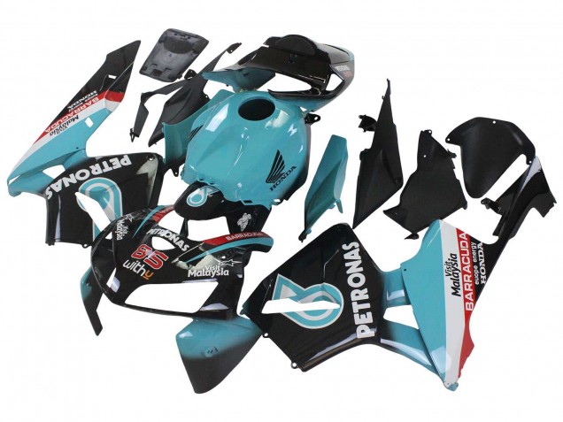 2005-2006 Honda CBR600RR Motorcycle Fairings - Light Blue Black 35