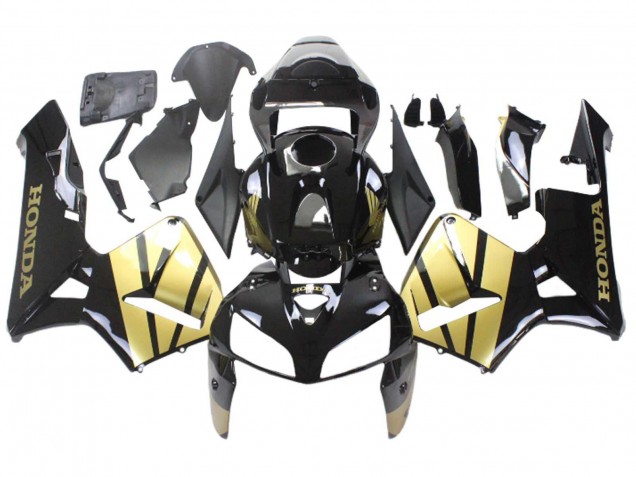 2005-2006 Honda CBR600RR Motorcycle Fairing - Black Gold
