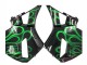 2005-2006 Honda CBR600RR Motorcycle Fairings - Glossy Black Green Flame