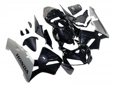 Custom 2005-2006 Honda CBR600RR Motorcycle Fairing - Black Silver