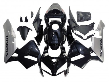 Custom 2005-2006 Honda CBR600RR Motorcycle Fairing - Black Silver