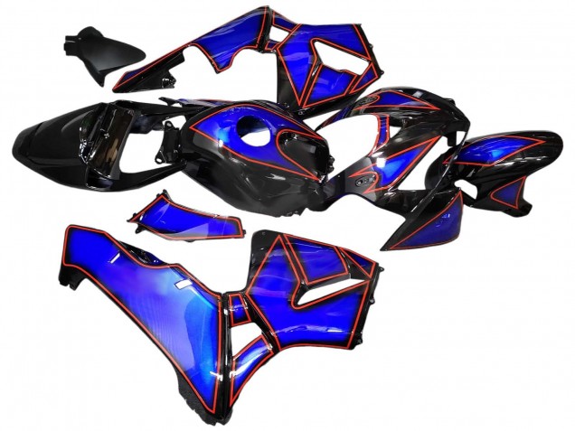 2005-2006 Honda CBR600RR Motorcycle Fairings - Blue Black with Red Line