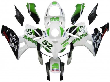 Custom 2005-2006 Honda CBR600RR Motorcycle Fairings - Green White Black hannspree 52