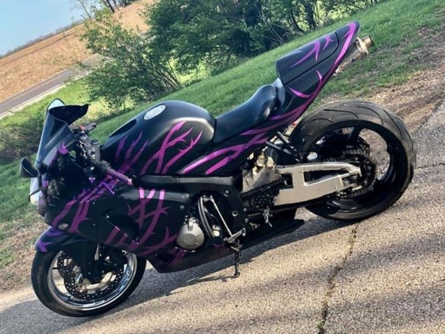 2005-2006 Honda CBR600RR Motorcycle Fairings - Matte Black Purple