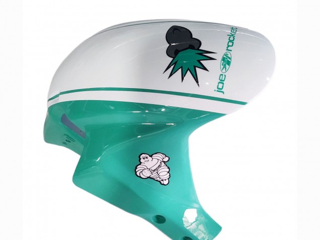 2005-2006 Honda CBR600RR Motorcycle Fairings - Light Green White Glossy Black Joe Rocket