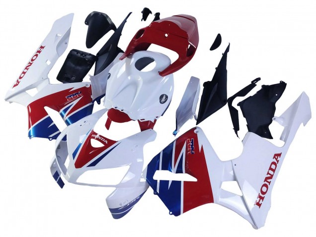 2005-2006 Honda CBR600RR Motorcycle Fairing - White Red Blue HRC