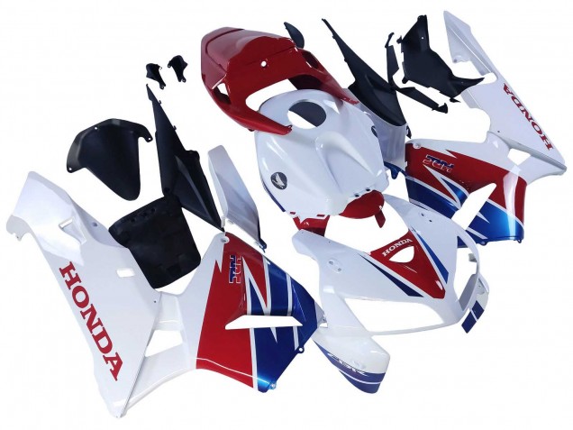 2005-2006 Honda CBR600RR Motorcycle Fairing - White Red Blue HRC