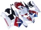 2005-2006 Honda CBR600RR Motorcycle Fairing - White Red Blue HRC