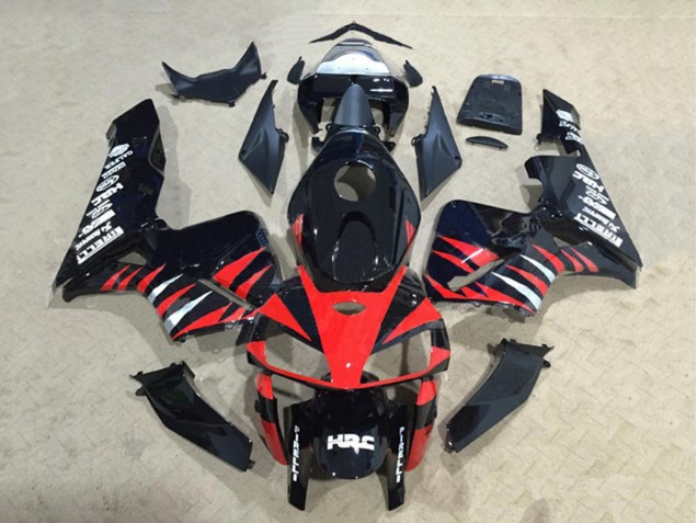 2005-2006 Honda CBR600RR Motorcycle Fairings - Glossy Black Red White HRC
