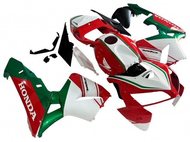 2005-2006 Honda CBR600RR Motorcycle Fairings - Red White Green
