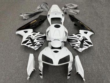 Custom 2005-2006 Honda CBR600RR Motorcycle Fairings - White Black