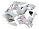 2005-2006 Honda CBR600RR Motorcycle Fairings - White with Cherry Blossom