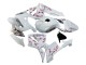 2005-2006 Honda CBR600RR Motorcycle Fairings - White with Cherry Blossom
