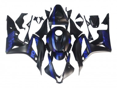 Custom 2007-2008 Honda CBR600RR Motorcycle Fairings - Matte Black Blue Repsol