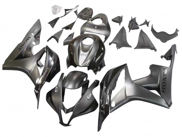 2007-2008 Honda CBR600RR Motorcycle Fairing - Silver Glossy Black