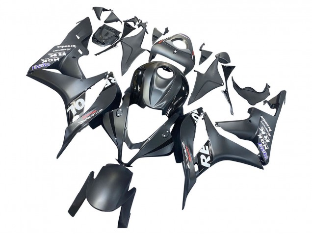 2007-2008 Honda CBR600RR Motorcycle Fairing - Matte Black White Repsol