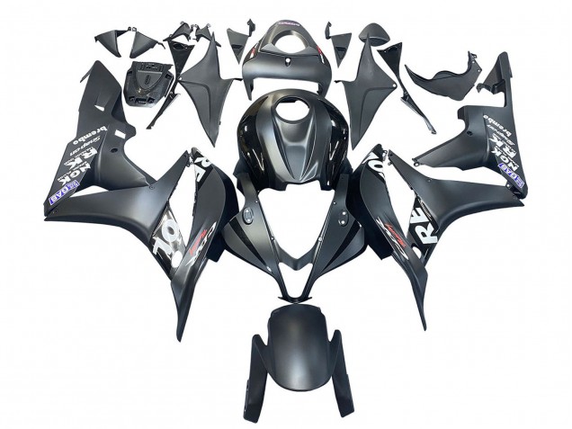 2007-2008 Honda CBR600RR Motorcycle Fairing - Matte Black White Repsol