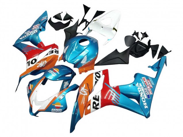2007-2008 Honda CBR600RR Motorcycle Fairings - Orange White Red Blue Repsol