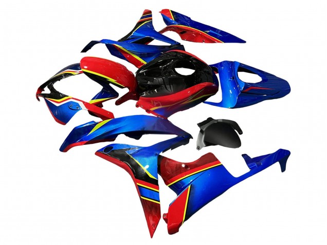 2007-2008 Honda CBR600RR Motorcycle Fairings - Blue Red Yellow Glossy Black