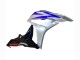 2007-2008 Honda CBR600RR Motorcycle Fairings - Silver Blue Glossy Black Racing