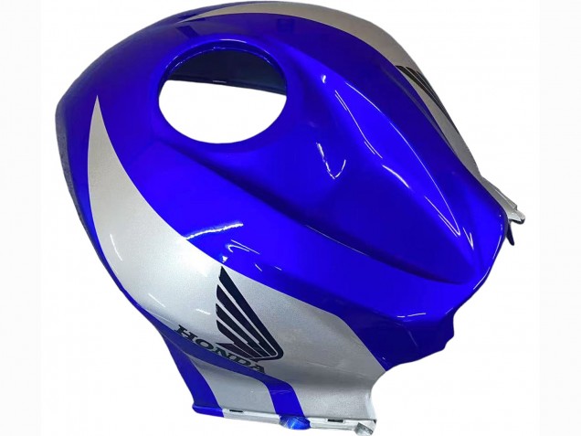2007-2008 Honda CBR600RR Motorcycle Fairings - Silver Blue Glossy Black Racing