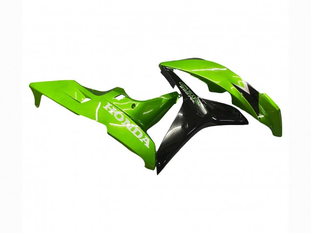 2007-2008 Honda CBR600RR Motorcycle Fairing Kits - Green Glossy Black